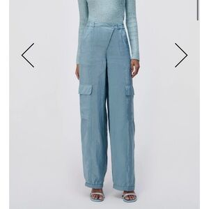 SIMKHAI Artemis Parachute Cargo Pant in Celeste Blue